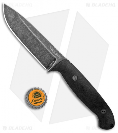 Bradford Knives Guardian5.5 Fixed Blade 3D Black Micarta (5" Sabre Nimbus)