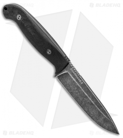 Bradford Knives Guardian5.5 Fixed Blade 3D Black Micarta (5" Sabre Nimbus)