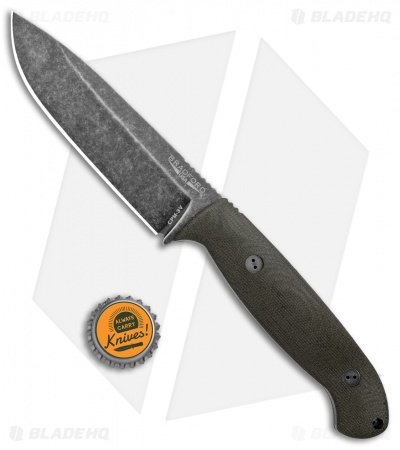 Bradford Knives Guardian5.5 Fixed Blade 3D OD Green Micarta (5" Sabre Nimbus)