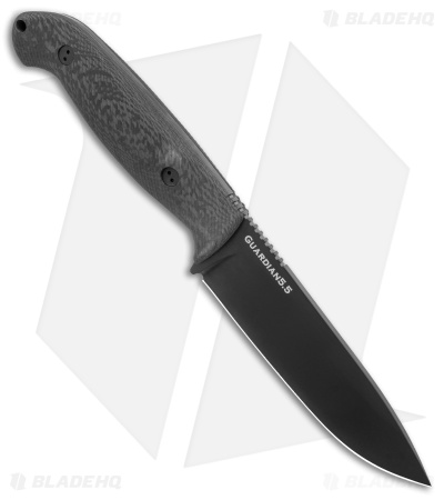 Bradford Knives Guardian5.5 Fixed Blade Knife 3D Carbon Fiber (5" Black)