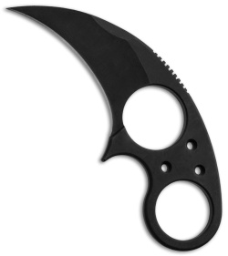 Brous Blades Silent Soldier Hawk Neck Knife Fixed Blade (2.5" Black)