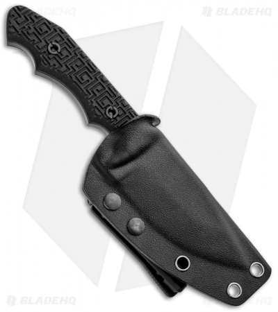Brous Blades Tactical Triple Threat Knife Fixed Blade (3.6" Black Plain)