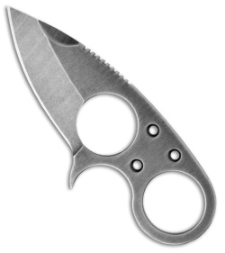 Brous Blades Silent Soldier V2 Neck Knife Drop Point Fixed (2.5" Acid Washed)