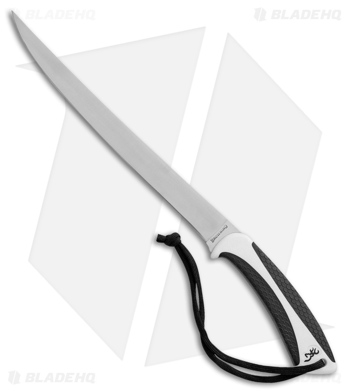 Browning White Water Fillet Fixed Blade Knife Black/White (9.25" Satin 420J2)