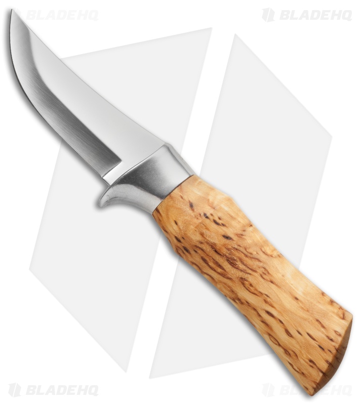 Brusletto Falken Fixed Blade Knife Birch Wood (3.5" Satin) Norway