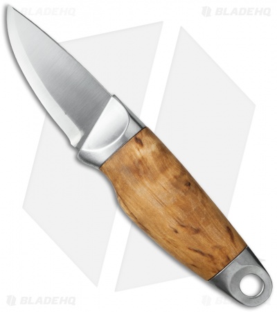 Brusletto Fjell Fixed Blade Knife Birch Wood (3" Satin) Norway