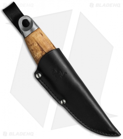 Brusletto Fjell Fixed Blade Knife Birch Wood (3" Satin) Norway