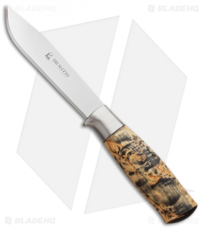 Brusletto Premium Hunter Knife Wood (5.125" Bead Blast) Norway