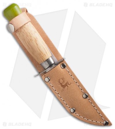 Brusletto Speider Scout Fixed Blade Knife Birch Wood (3.25" Satin) Norway