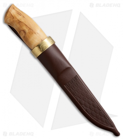 Brusletto Knives Røy Fixed Blade Knife Birch Wood (4.625" Bead Blast) Norway