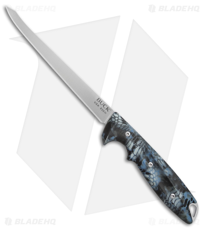 Buck 035 Abyss Fillet Knife Kryptek Neptune (6.5" Satin)