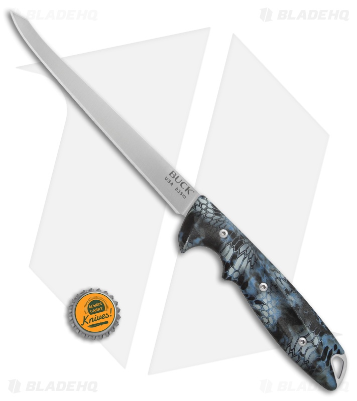 Buck 035 Abyss Fillet Knife Kryptek Neptune (6.5" Satin)