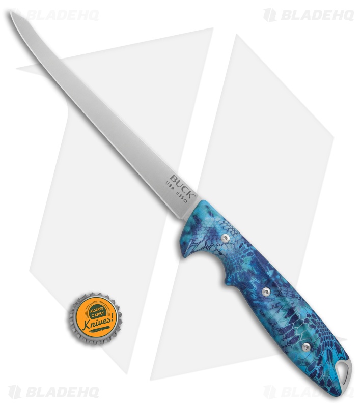 Buck 035 Abyss Fillet Knife Kryptek Pontus (6.5" Satin)