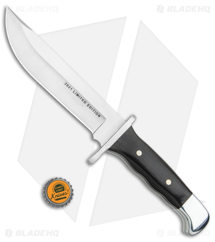 Buck 124 Frontiersman Fixed Blade Knife Ebony (6.25" Satin) 0124BRSLE