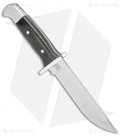 Buck 124 Frontiersman Fixed Blade Knife Ebony (6.25" Satin) 0124BRSLE