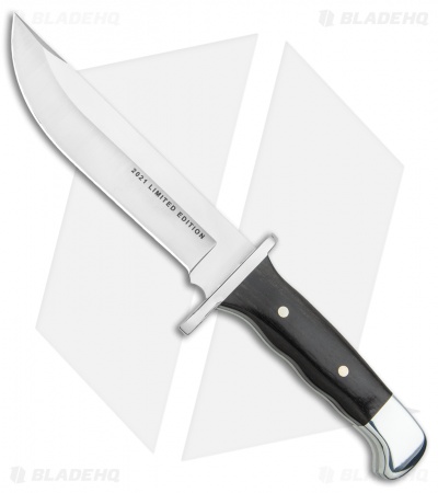 Buck 124 Frontiersman Fixed Blade Knife Ebony (6.25" Satin) 0124BRSLE