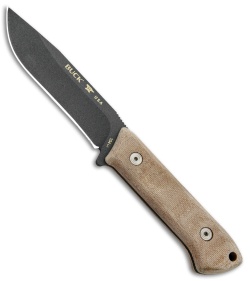 Buck Compadre Camp Knife Natural Canvas Micarta (4.5" Black) 0104BRS1