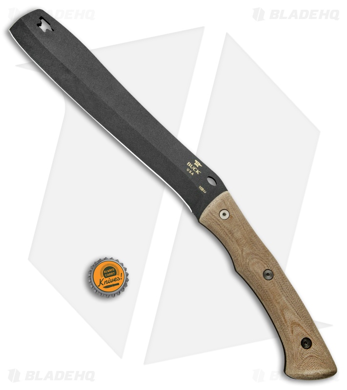 Buck Compadre Froe Chopper Natural Canvas Micarta (9.5" Black) 0108BRS1