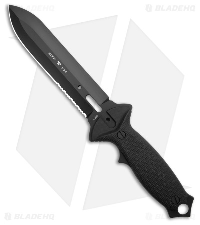 Buck Knives 084 Buckmaster 2.0 Fixed Blade Knife Black G-10 (6.75" Black Serr)