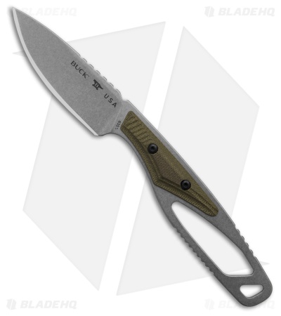 Buck Knives 631/635 Paklite Field Kit OD Green Micarta (Set of 2)