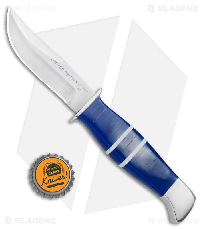 Buck Limited Edition Ranger Fixed Blade Knife Blue Lucite (3.6" Satin) 212BLSLE