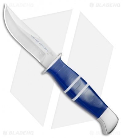 Buck Limited Edition Ranger Fixed Blade Knife Blue Lucite (3.6" Satin) 212BLSLE