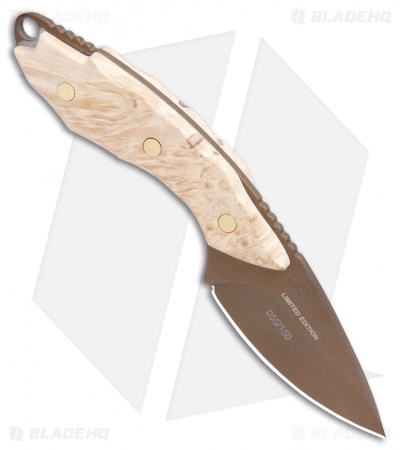 Buck Mini Alpha Hunter Fixed Blade Knife (2.5" Bronze) 0196BWSLE
