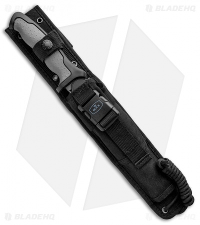 Buck Nighthawk Hunter Tactical Fixed Blade Knife Dynaflex (7.5" Black) 0651GYS