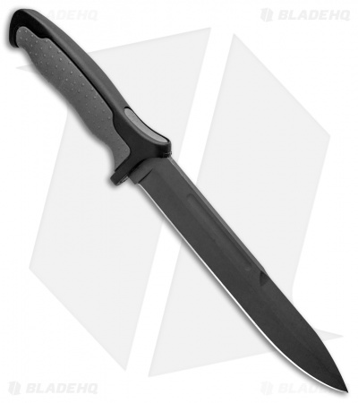 Buck Nighthawk Hunter Tactical Fixed Blade Knife Dynaflex (7.5" Black) 0651GYS