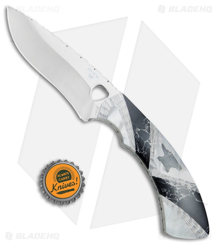 Buck Painted Pony Blacksmith L.E. Fixed Blade Knife (3.6" Mirror) 0536PESLE