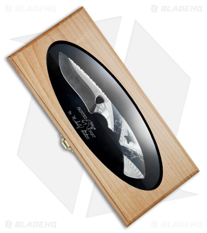 Buck Painted Pony Blacksmith L.E. Fixed Blade Knife (3.6" Mirror) 0536PESLE