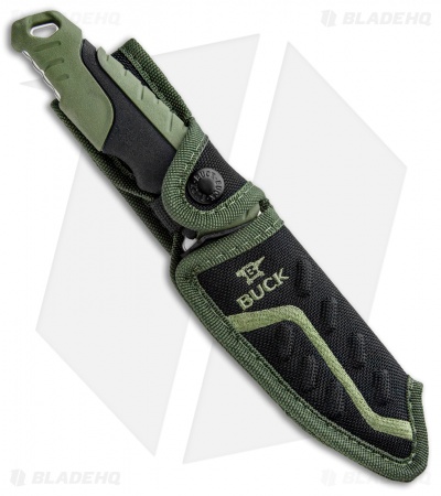Buck Pursuit Large Fixed Blade Knife Green GFN (4.5" Satin) 0656GRS