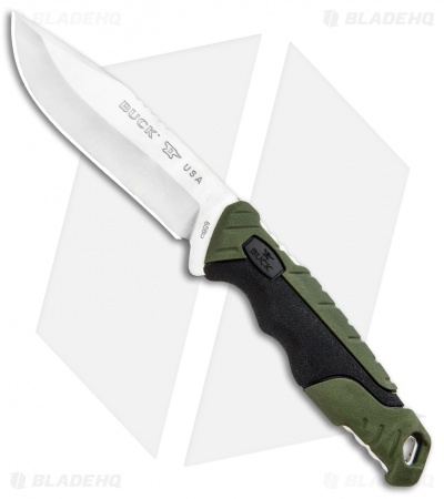 Buck Pursuit Small Fixed Blade Knife Green GFN (3.75" Satin) 0658GRS