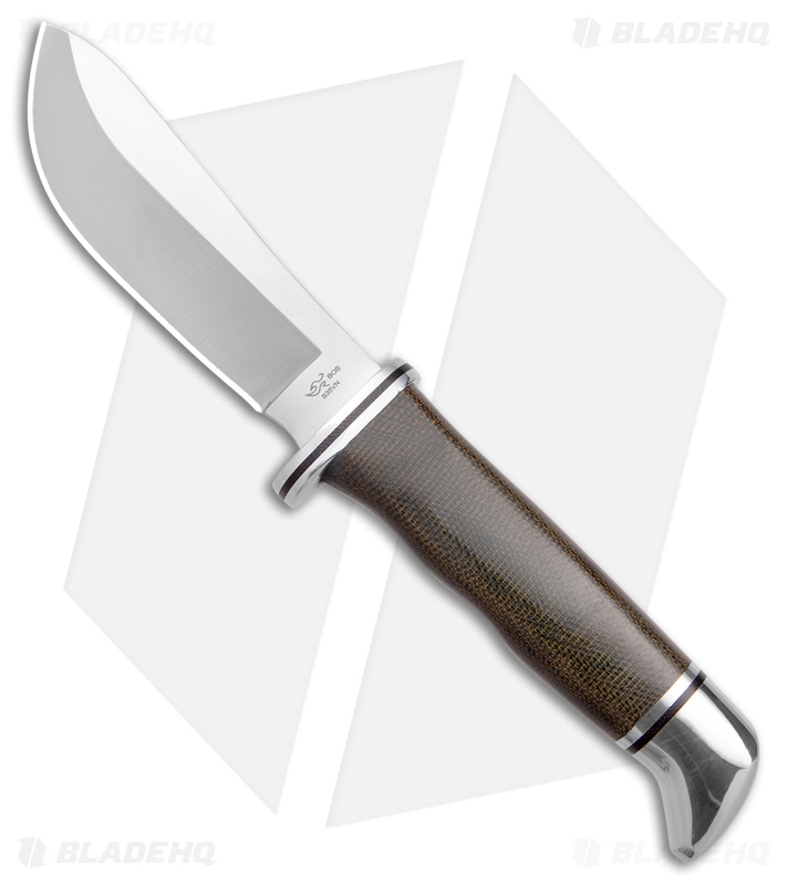 Buck Skinner Pro Green Canvas Micarta | Sheath | S35VN | Blade HQ