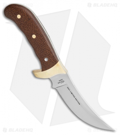 Buck Kalinga Legacy Fixed Blade Knife Brown Burlap Micarta (4.8" Satin) 