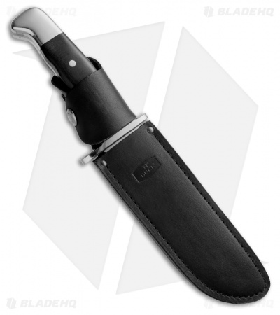 Buck Frontiersman Fixed Blade Knife Black Micarta (6.25" Satin) 0124BKSLE