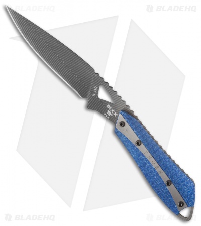 Buck Custom Thorn 017 Knife Blue Twill CF (3.25" Damascus) 0017CFSLE