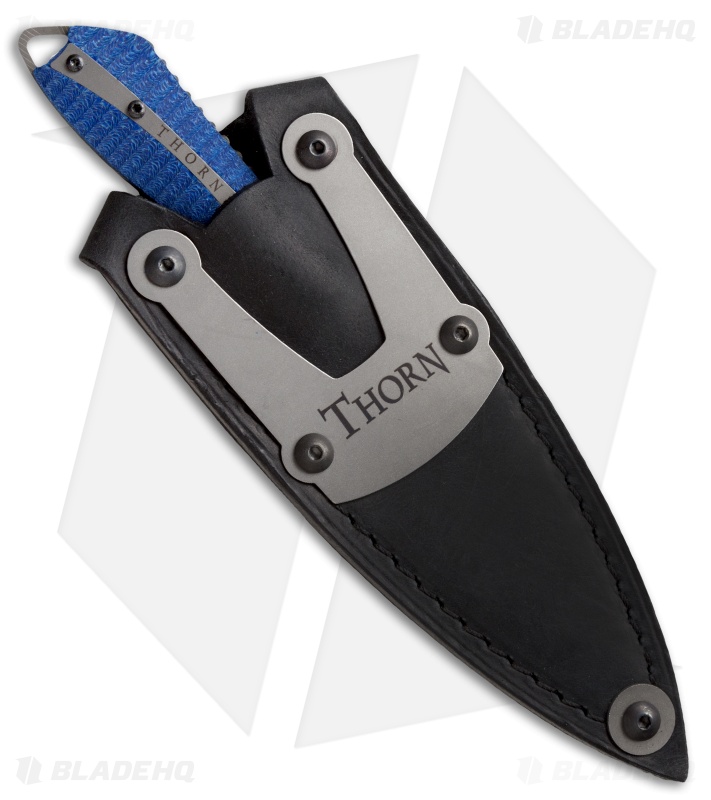Buck Custom Thorn 017 Knife Blue Twill CF (3.25" Damascus) 0017CFSLE