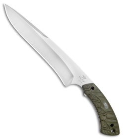 Buck 535 Open Season Moose Skinner Fixed Blade OD Green Micarta (8" Satin)