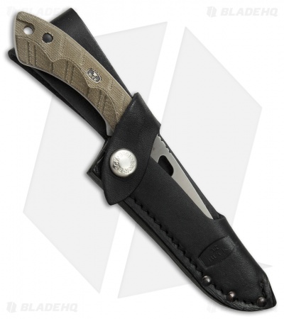 Buck 539 Open Season Small Game Fixed Blade OD Green Micarta (4.25" Satin) 