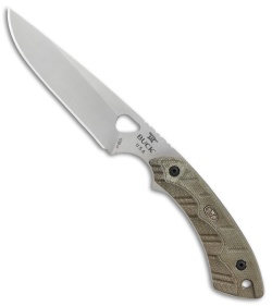 Buck 539 Open Season Small Game Fixed Blade OD Green Micarta (4.25" Satin) 