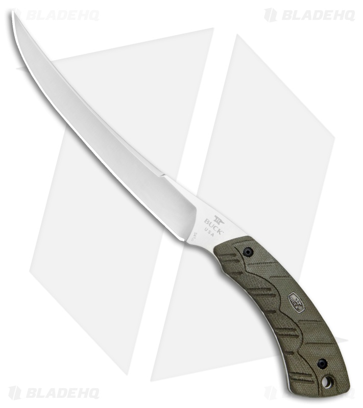 Buck 541 Open Season Boning Knife Fixed Blade OD Green Micarta (4.25" Satin)