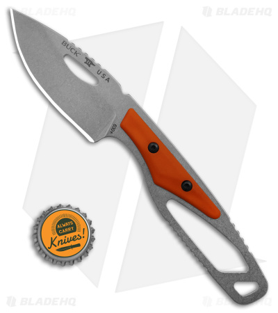 Buck Knives 630 Paklite 2.0 Hide Select Fixed Blade Knife Orange (2.75" Satin)
