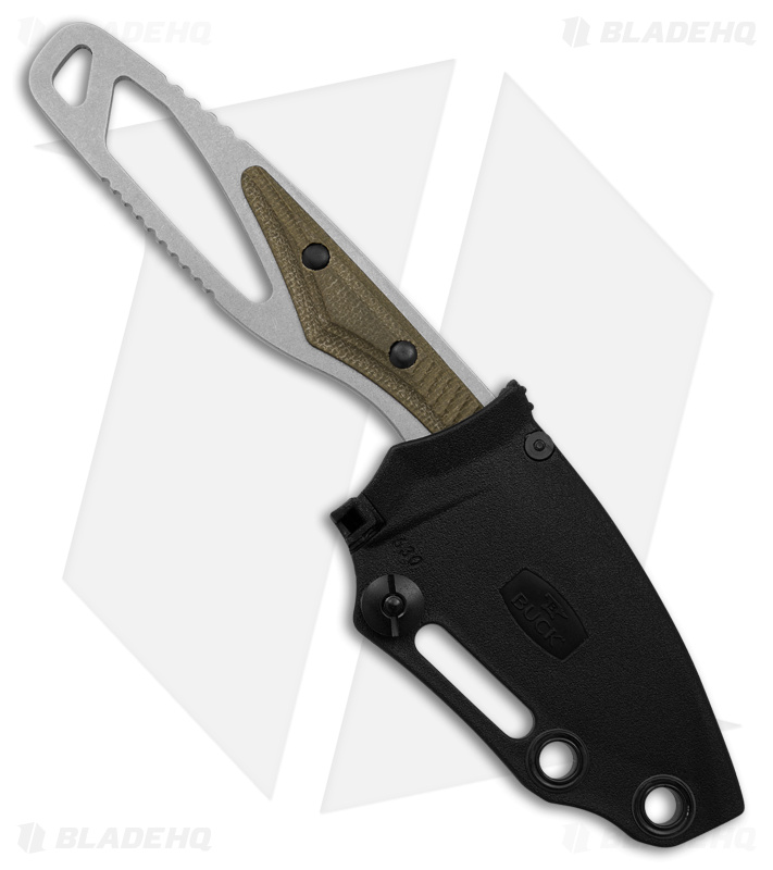 Buck Knives 630 Paklite 2.0 Hide Pro Fixed Blade Knife OD Green (2.75" SW) 