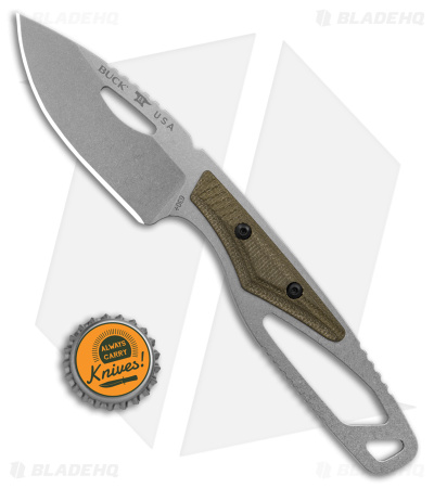 Buck Knives 630 Paklite 2.0 Hide Pro Fixed Blade Knife OD Green (2.75" SW) 