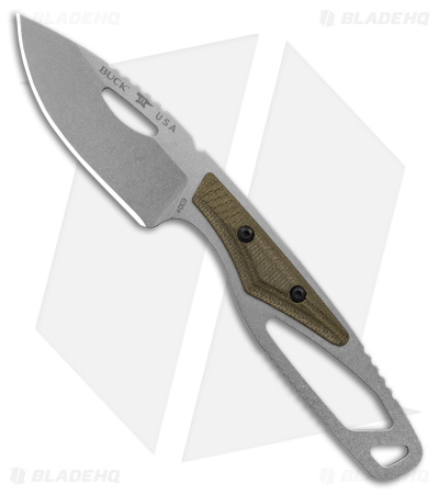 Buck Knives 630 Paklite 2.0 Hide Pro Fixed Blade Knife OD Green (2.75" SW) 
