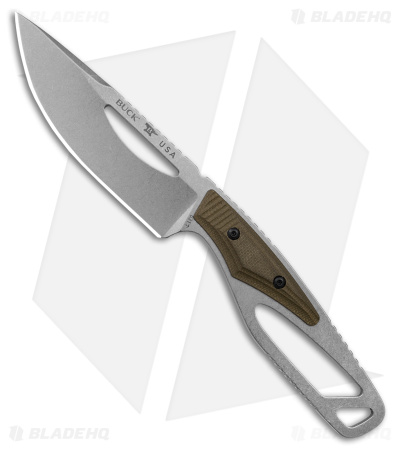 Buck Knives 631 Paklite 2.0 Field Pro Fixed Blade OD Green (4" Stonewash) 