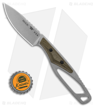 Buck Knives 635 Paklite 2.0 Cape Pro Fixed Blade Knife OD Green (2.87" SW)