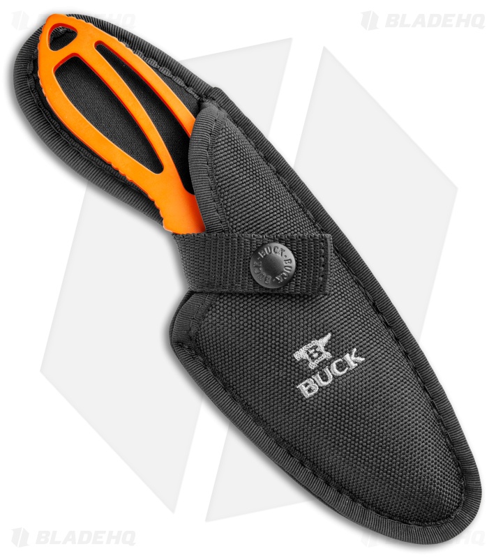 Buck PakLite Large Skinner Guthook Fixed Blade Knife Orange (3.5" Satin)0141ORG1