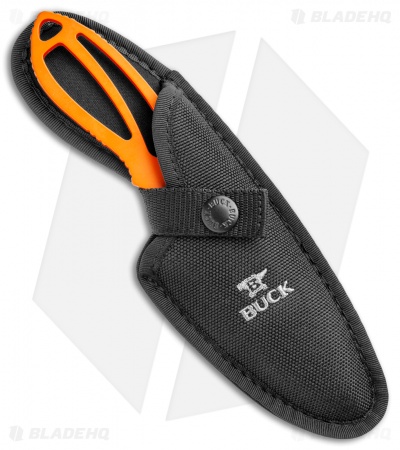 Buck PakLite Large Skinner Guthook Fixed Blade Knife Orange (3.5" Satin)0141ORG1